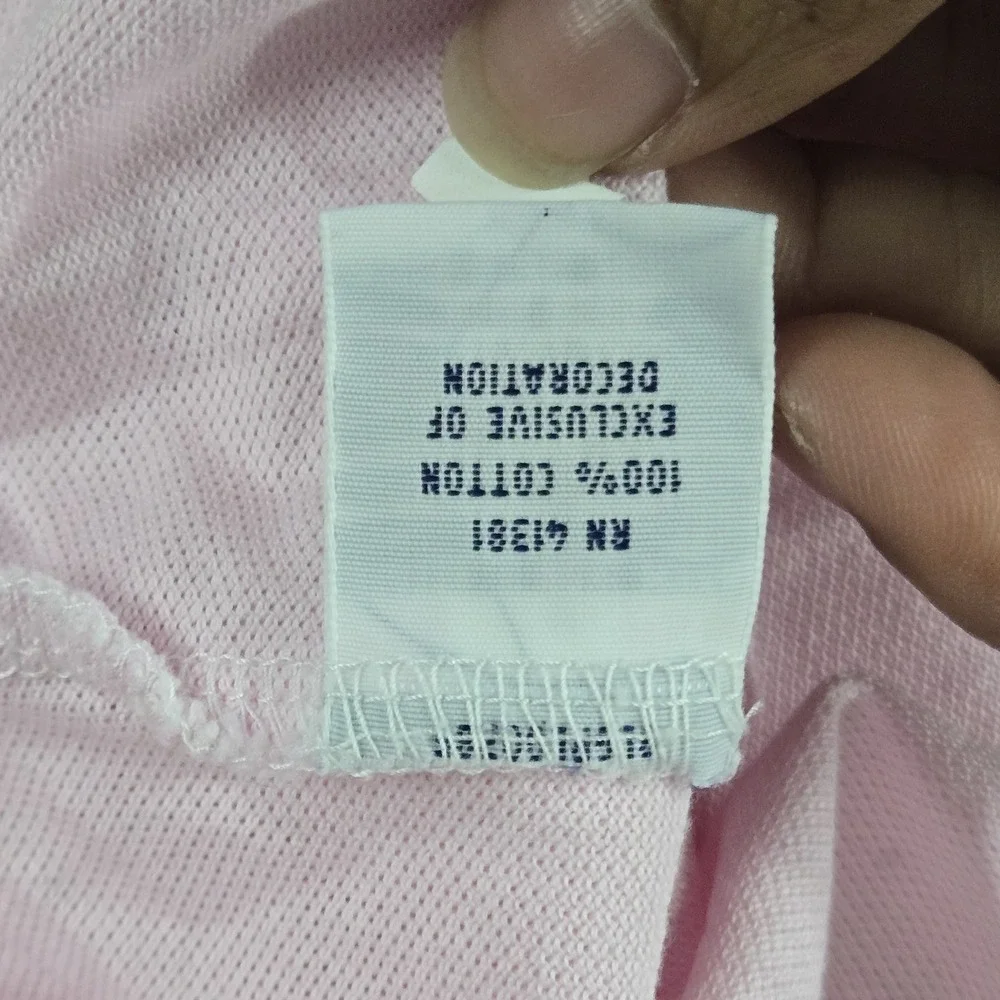 Ralph Lauren Women Polo M Pink Embroidered Knit Oxford Button Logo Short Sleeve